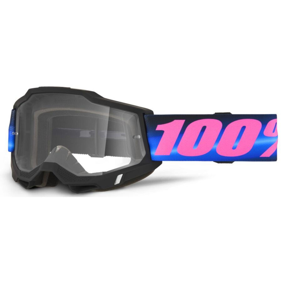 Gogle 100% ACCURI 2 SUPERDOME BLACK MIRROR CLEAR