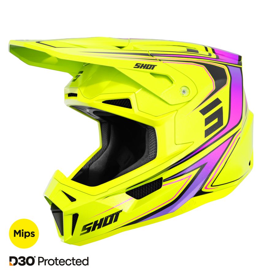 Kask SHOT LITE GLORY NEON YELLOW PEARLY XS