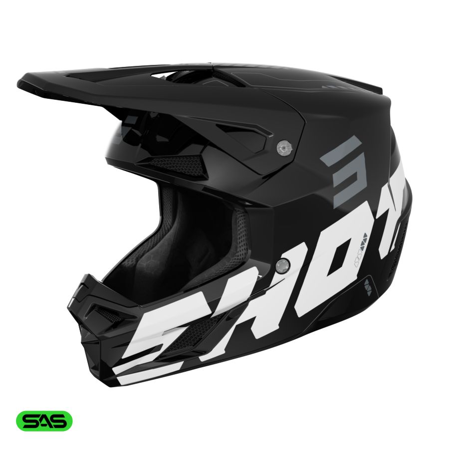 Kask SHOT SPEED HEAVY BLACK GLOSSY XS