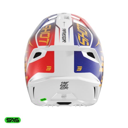 Kask SHOT SPEED SIDE RED BLUE PEARLY XS