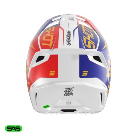 Kask dziecięcy SHOT SPEED KID SIDE RED BLUE PEARLY