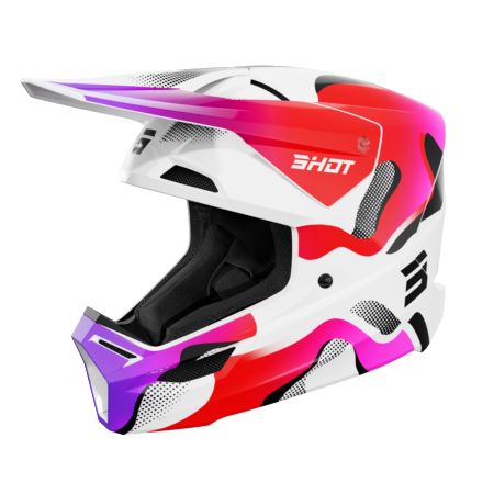 Kask SHOT FURIOUS ZEBRA PINK GLOSSY XS