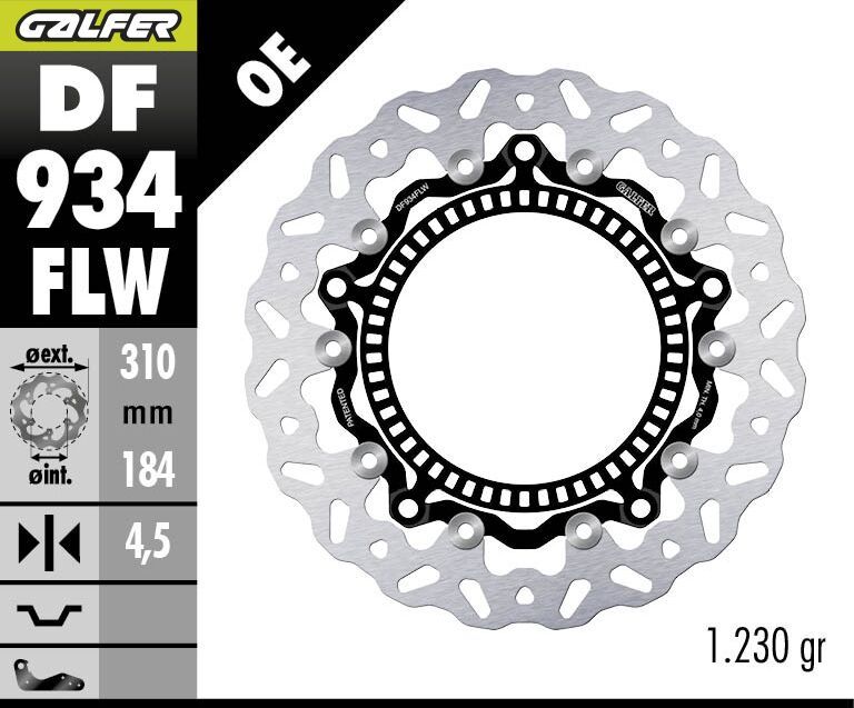 Tarcza hamulcowa GALFER WAVE 310MM TRIUMPH TIGER