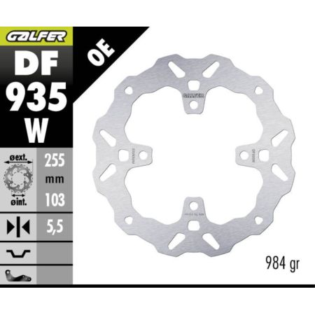 Tarcza hamulcowa GALFER WAVE 255MM TRIUMPH TIGER