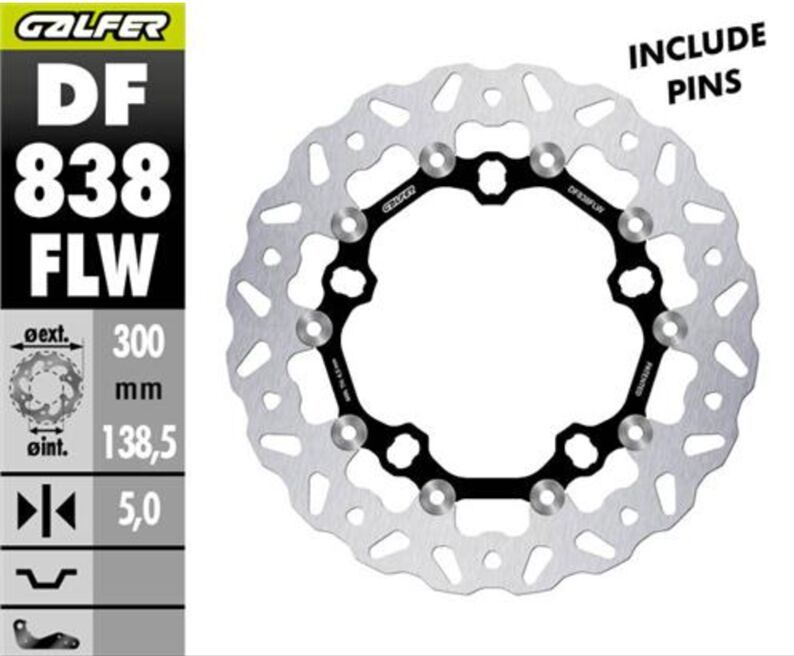 Tarcza hamulcowa GALFER WAVE 300MM HARLEY FLHR