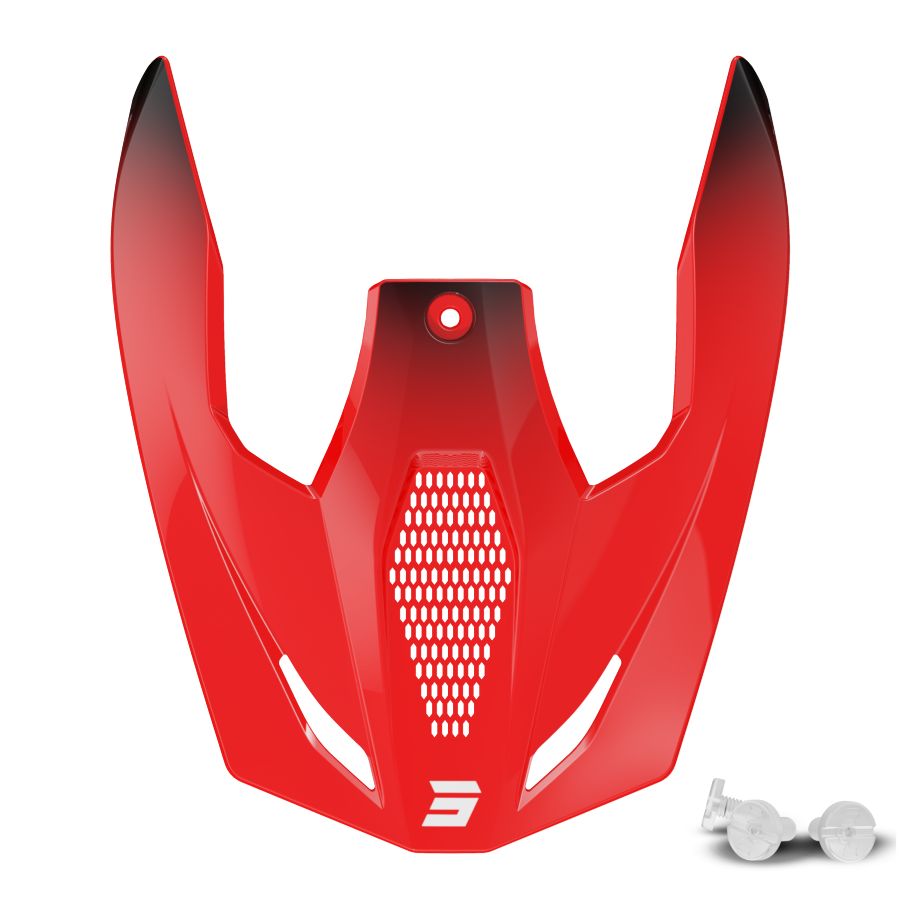 Daszek kasku SHOT FURIOUS STREAM RED GLOSSY
