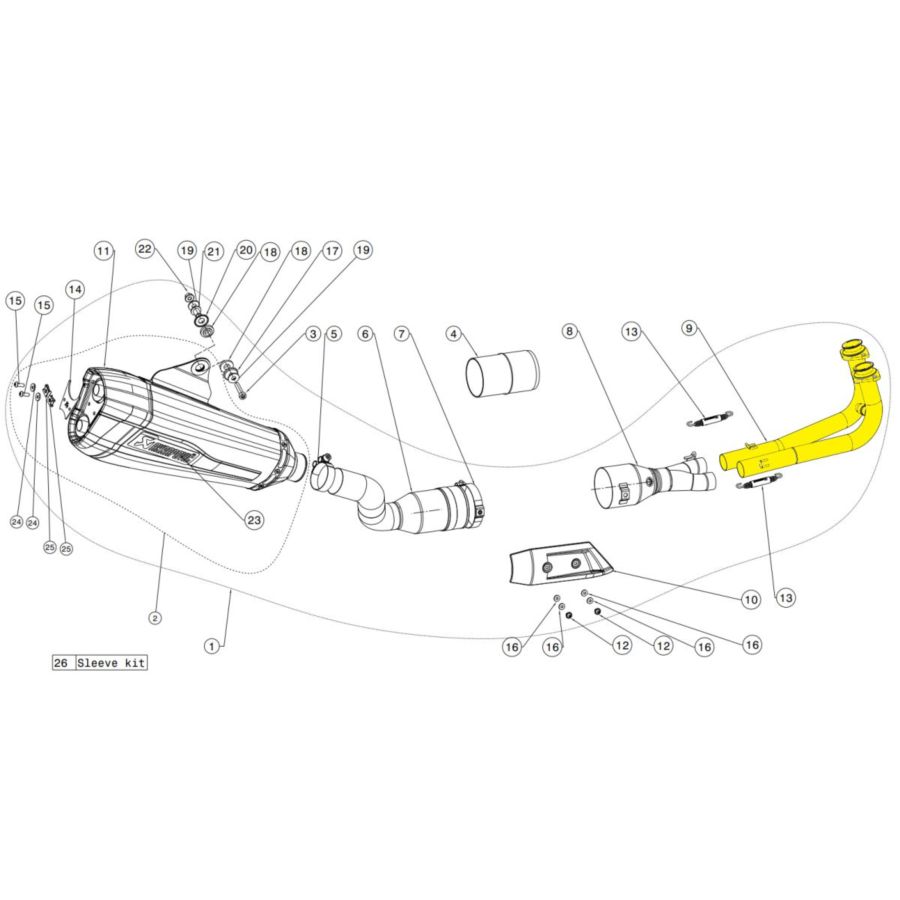 Kolektor wydechowy AKRAPOVIC YAMAHA XP 530 T-MAX