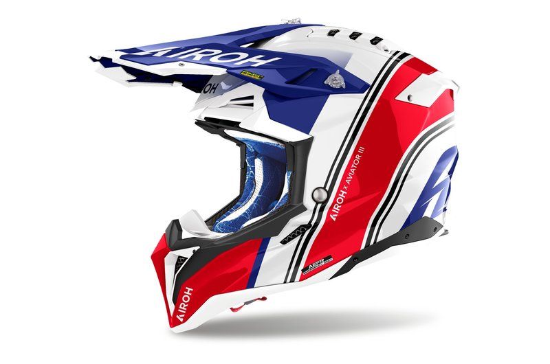 Kask AIROH AVIATOR 3 HIMA RED GLOSS biały 2XL