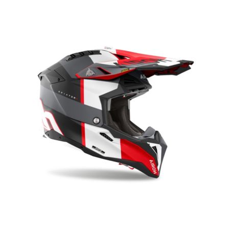 Kask AIROH AVIATOR 3 MONARCH GREY/RED MATT 2XL