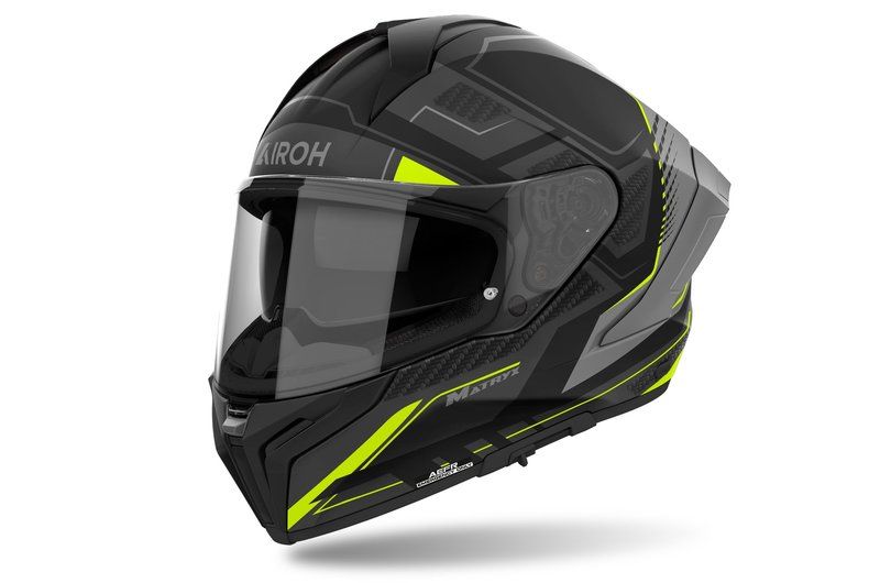 Kask AIROH MATRYX ROCKET YELLOW MATT czarny 2XL