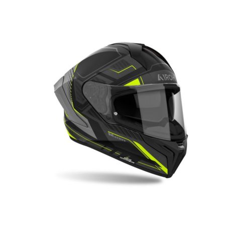 Kask AIROH MATRYX ROCKET YELLOW MATT czarny 2XL