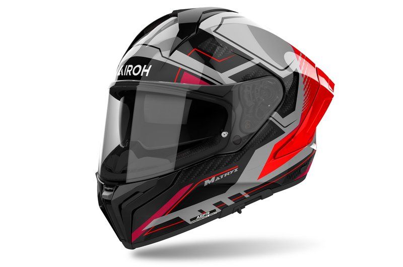 Kask AIROH MATRYX ROCKET RED FLUO GLOSS czarny 2XL