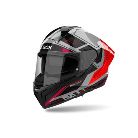 Kask AIROH MATRYX ROCKET RED FLUO GLOSS czarny 2XL