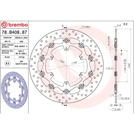 Tarcza hamulcowa BREMBO ORO KTM ADVENTURE 1050