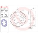 Tarcza hamulcowa BREMBO ORO GILERA FUOCO 500 I.E.