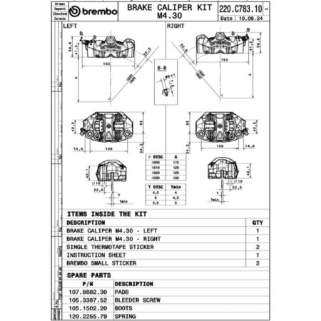 Zacisk hamulca BREMBO HONDA CB 1000 R