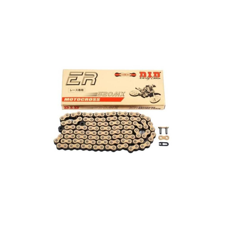 Łańcuch DID 520 MX-116 złoty + zapinka