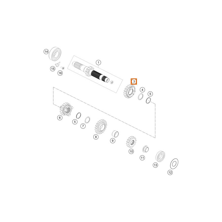 OEM KTM 79133004000 Tryb czwartego biegu