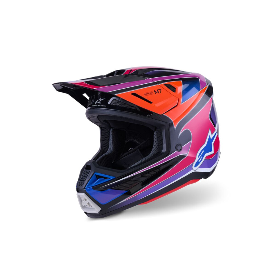 Kask ALPINESTARS SUPERTECH M7 FUSE blu/pu/pnk XL