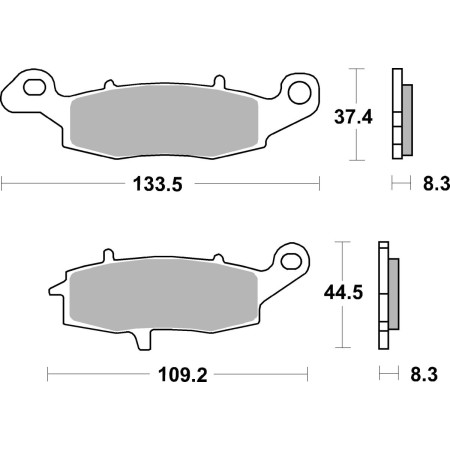 Klocki hamulcowe SBS STREET INDIAN SCOUT 60