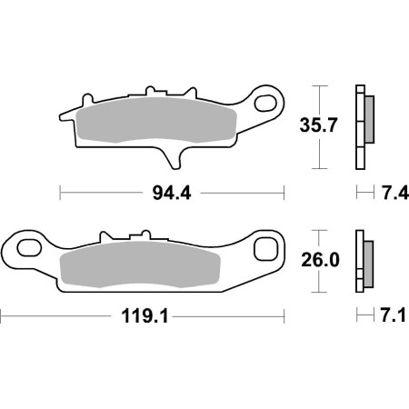 Klocki hamulcowe SBS OFFROAD CF MOTO CFORCE 400