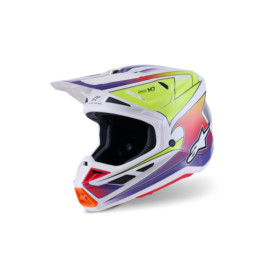 Kask ALPINESTARS SUPERTECH M7 FUSE wht/yllw/pu L