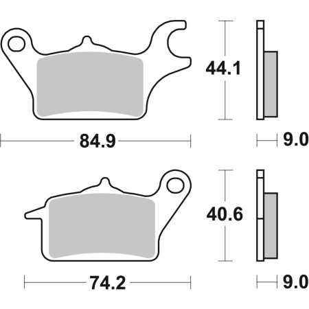 Klocki hamulcowe SBS SCOOTER CARBON HONDA FES 125
