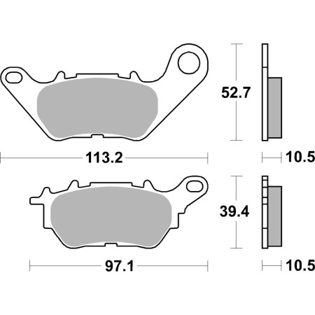 Klocki hamulcowe SBS SCOOTER CERAMIC DAELIM S 300