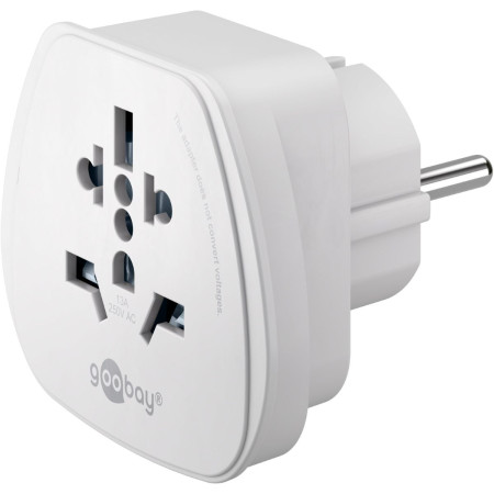 Adapter podróżny świat do UE, biały 94026 GOOBAY
