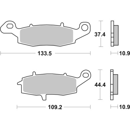 Klocki hamulcowe SBS SINTER KAWASAKI VN1700