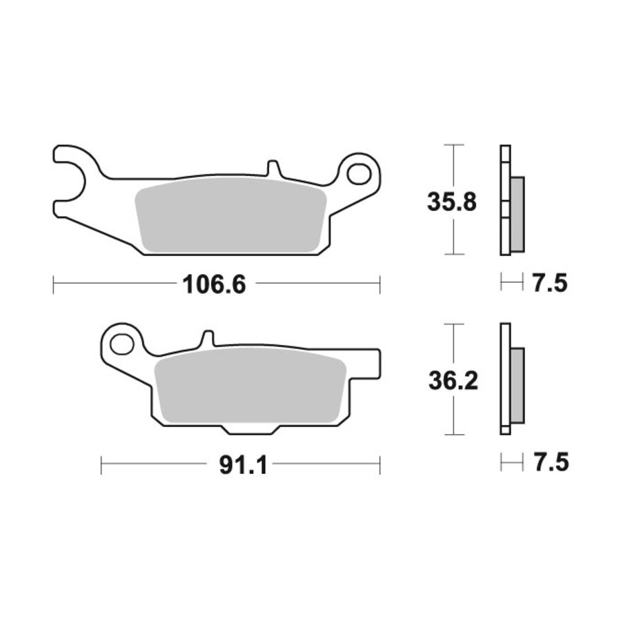 Klocki hamulcowe SBS SINTER YAMAHA GRIZZLY 550