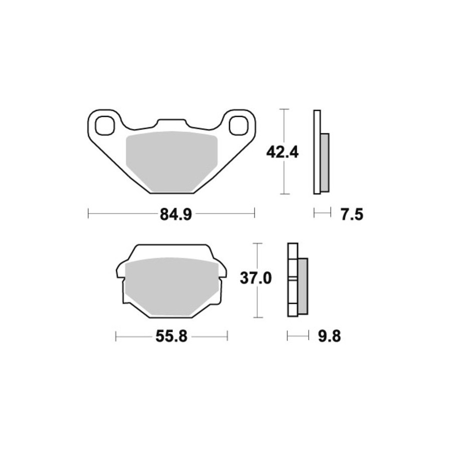 Klocki hamulcowe SBS SINTER KAWASAKI KLE500