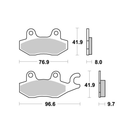 Klocki hamulcowe SBS CERAMIC TRIUMPH DAYTONA 1000