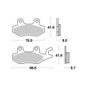 Klocki hamulcowe SBS CERAMIC TRIUMPH DAYTONA 1000