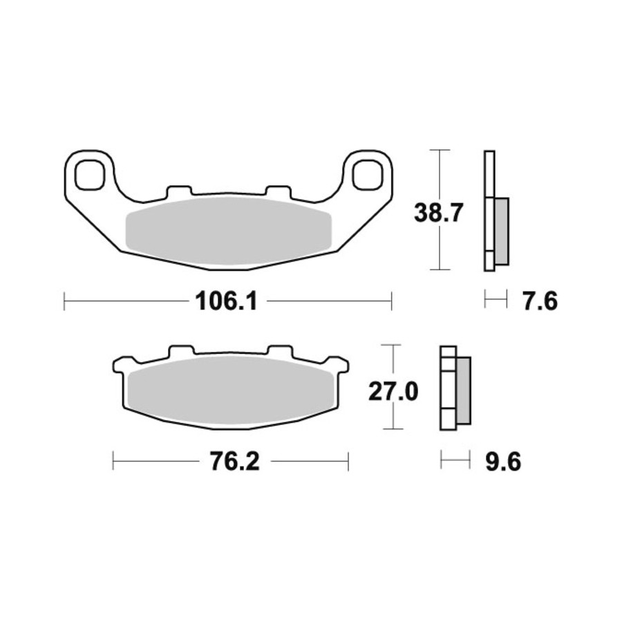 Klocki hamulcowe SBS SINTER KAWASAKI ZR550 ZEPHYR