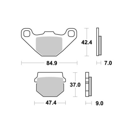 Klocki hamulcowe SBS HM SCOOTER 