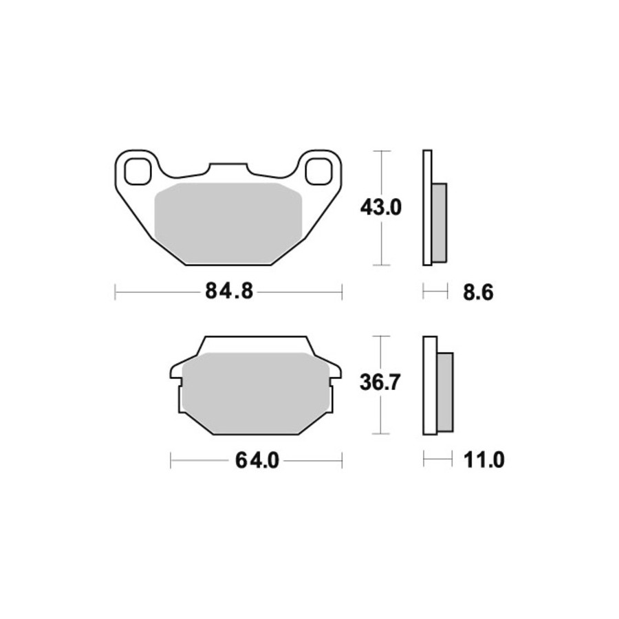 Klocki hamulcowe SBS CERAMIC KYMCO MAXXER 125