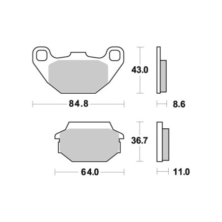 Klocki hamulcowe SBS CERAMIC KYMCO MAXXER 125