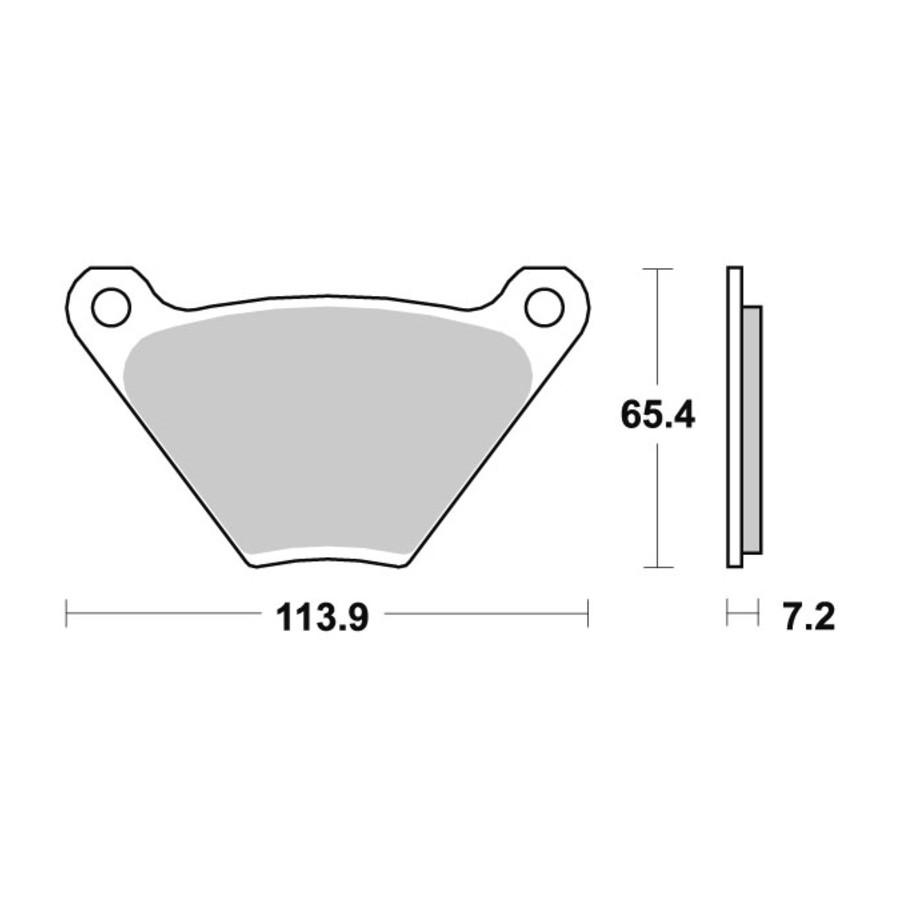 Klocki hamulcowe SBS CARBON TECH HARLEY FLH 134