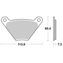 Klocki hamulcowe SBS CARBON TECH HARLEY FLH 134
