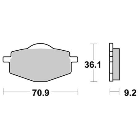 Klocki hamulcowe SBS CERAMIC YAMAHA DT125LC