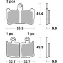 Klocki hamulcowe SBS EVO SINTERED HONDA VFR1200F
