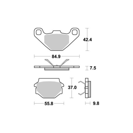 Klocki hamulcowe SBS CERAMIC APRILIA MOTO 6.5