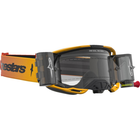 Gogle ALPINESTARS VISION 8 ROLL-OFF BK/RD/YL CLEAR