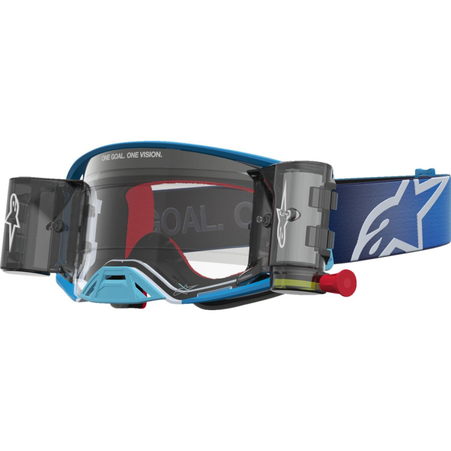 Gogle ALPINESTARS SUPERTECH FIRMA BL/SLV CLEAR