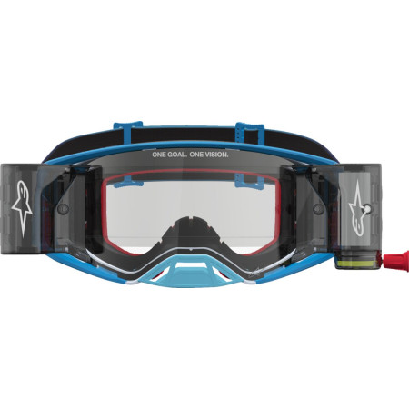 Gogle ALPINESTARS SUPERTECH FIRMA BL/SLV CLEAR