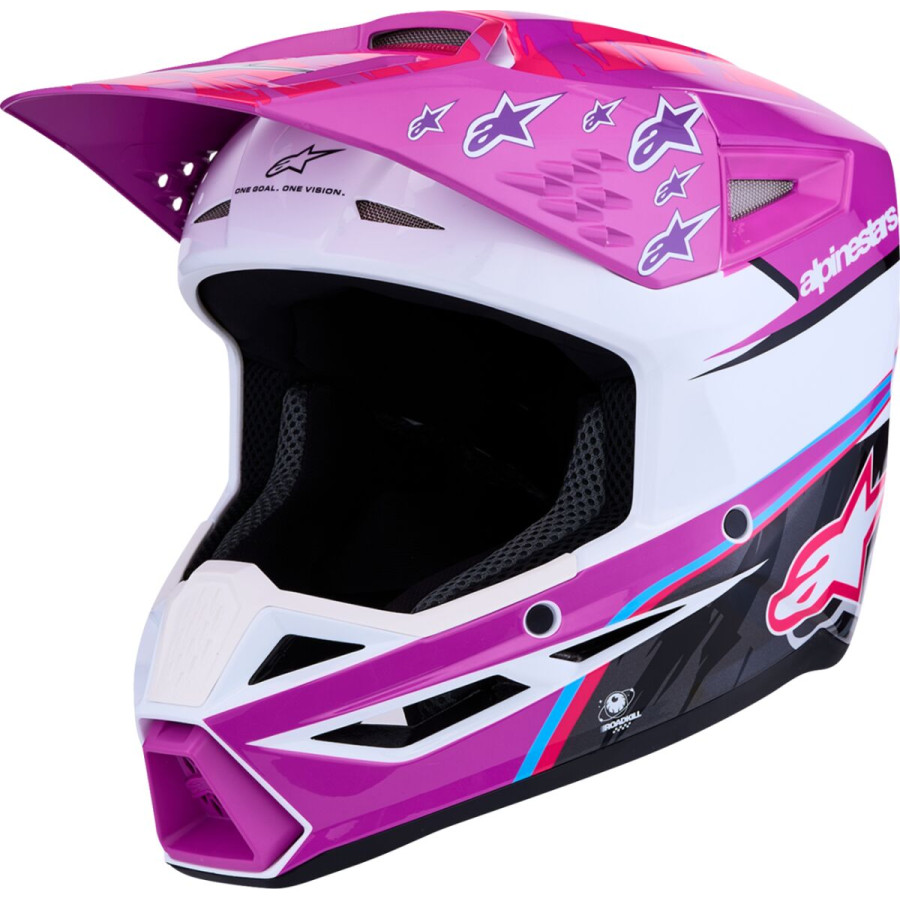 Kask dziecięcy ALPINESTARS YOUTH S-M3 PU/WH/PK