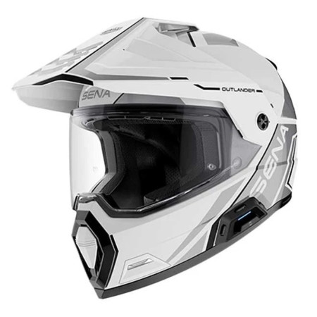 Kask z interkomem SENA OUTLANDER GLOSS WHT