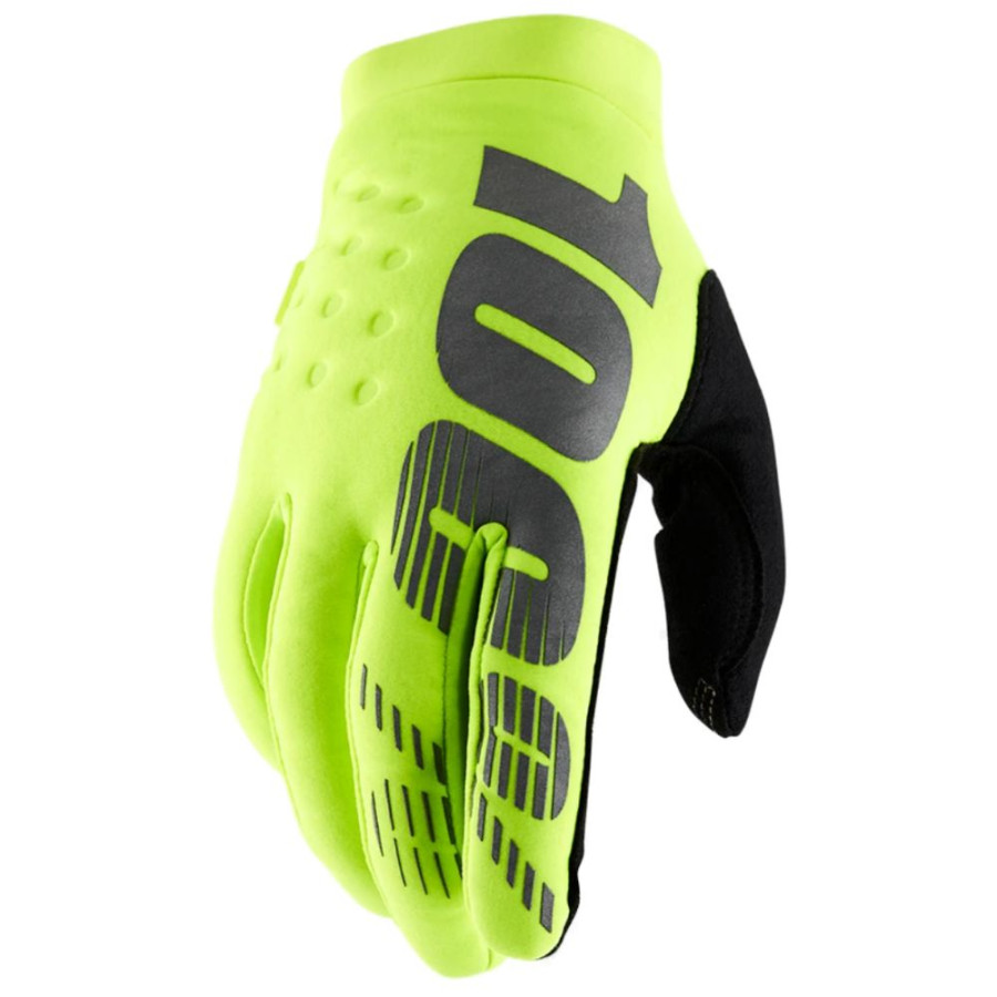 Rękawiczki 100% brisker fluo yellow żółty