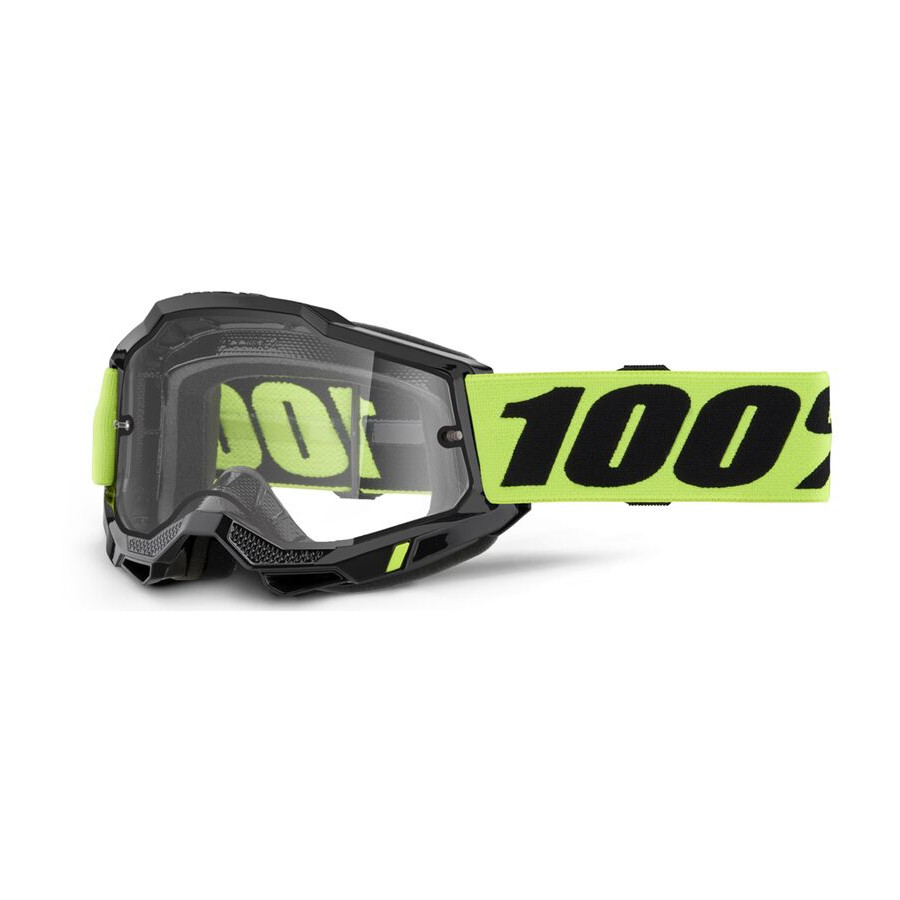 Gogle 100% ACCURI 2 ENDURO NEON YELLOW MIRROR CLR